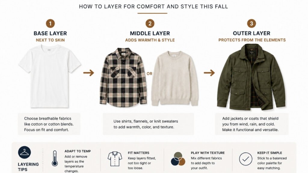 Three-layer fall outfit guide for men