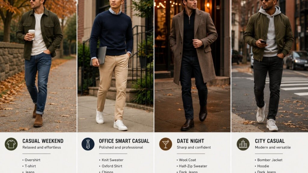 Casual and smart casual men's fall outfit ideas