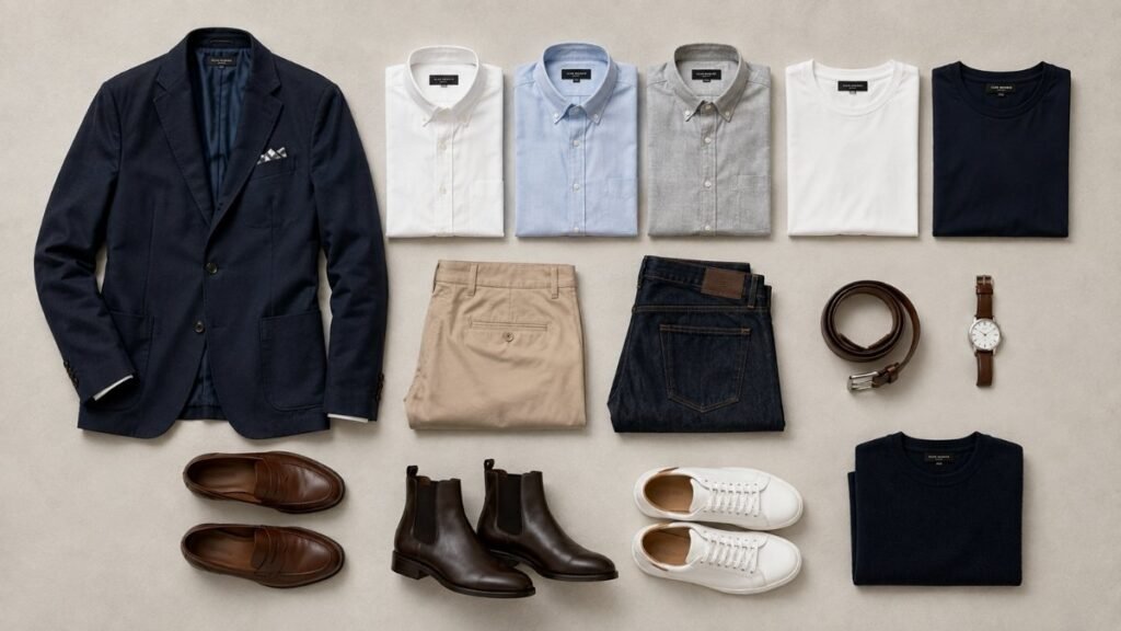 Essential pieces for a men's smart casual capsule wardrobe